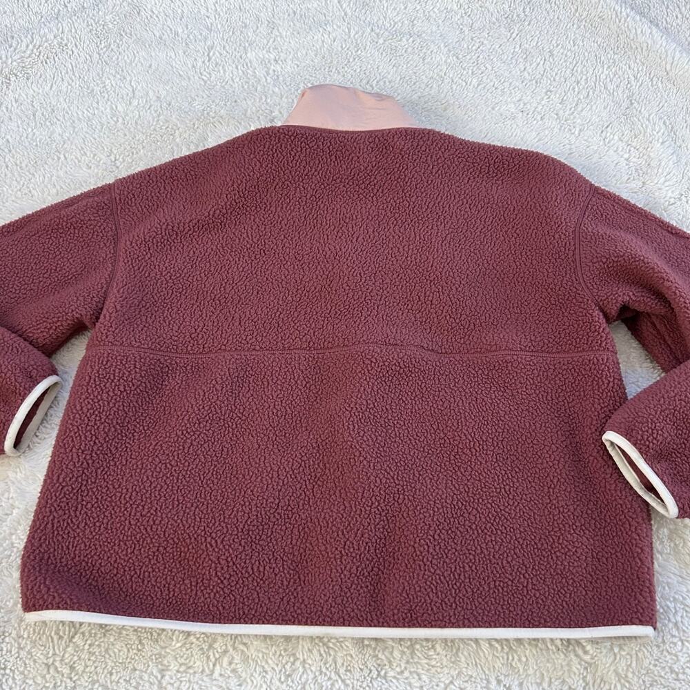 North Face Women Deep Pile Fleece Full Zip Pink L Gorpcore Hiking Casual Outdoor - Picture 2 of 6